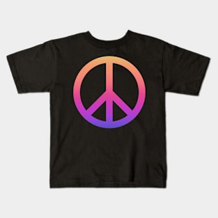 Rainbow Peace Sign Kids T-Shirt